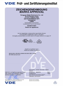 東莞葳特WT1微動開關VDE證書